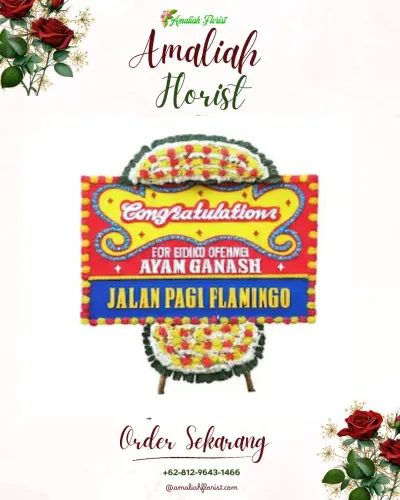 Bunga Papan Congratulation di Larangan Utara